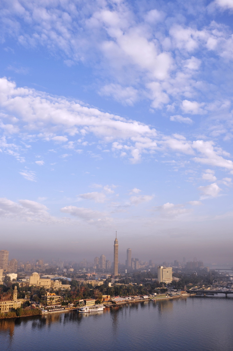 building, city, nile, office building exterior, tall - high, sunset, cloud - sky, building exterior, 4K, outdoors, built structure, sunny, no people, nature