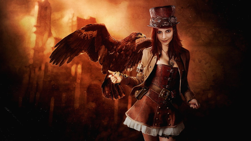 dark, one person, beauty, arts culture and entertainment, period costume, 1080P, aggression, weapon, beautiful woman, stage costume, dressing up, evil