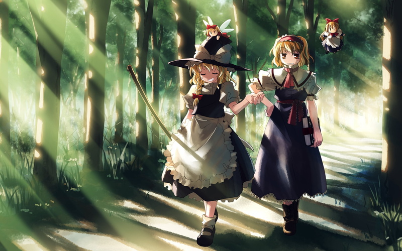fun, stage Costume, 2K, leisure activity, shadow, characters, females, night, anime, adult, togetherness, young women, child, costume, nature, two people