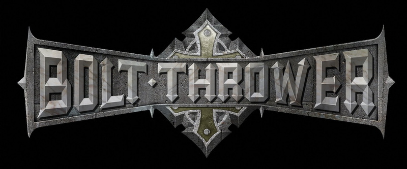 Logo, Band (Music), design, Bolt Thrower, western script, ornate, shape, travel destinations, celebration, the past, history, outdoors, copy space, studio shot