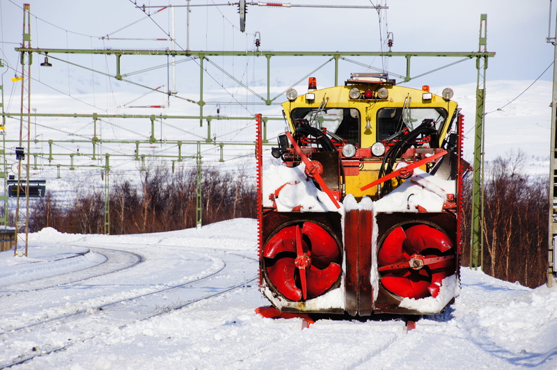 sweden, outdoors, occupation, snow, frozen, white color, real people, cable car, transportation, protective workwear, architecture, clothing, field, cold temperature