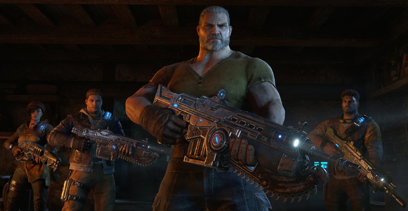 2K, Del, Marcus Fenix, and Kait, JD Fenix, Gears of War 4
