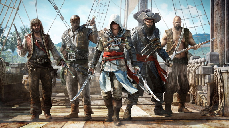 front view, musician, young women, people, full length, day, women, standing, 2K, architecture, young men, blackflag assassins creed assassins creed black flag