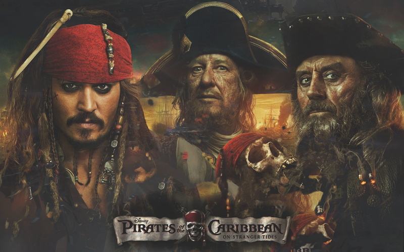 Hector Barbossa, Ian McShane, Jack Sparrow, 1080P, Geoffrey Rush, Blackbeard (Pirates of the Caribbean), Pirates of the Caribbean: On Stranger Tides, Johnny Depp