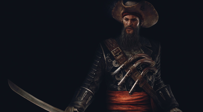 leather, front view, 2K, males, men, aggression, assassins, looking at camera, dark, iv, adult, portrait, pirate, flintlocks, clothing, creed, facial hair