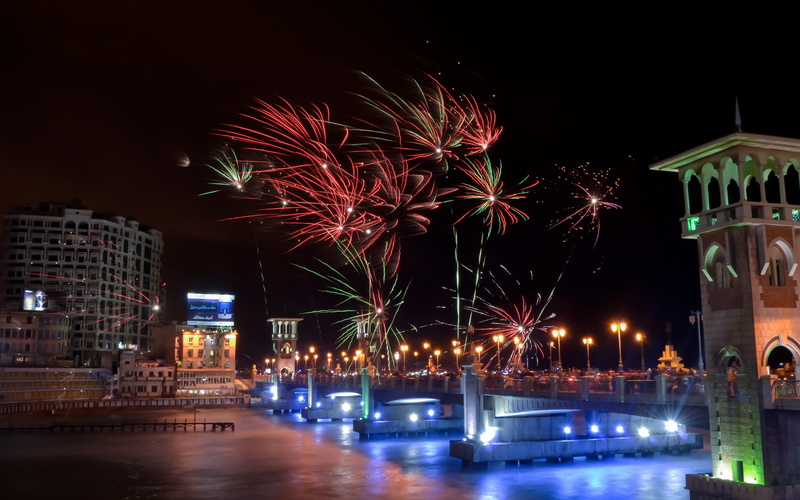 alexandria, egypt backgrounds, stanley bridge, 4K, Download 3840x2400 alexandria