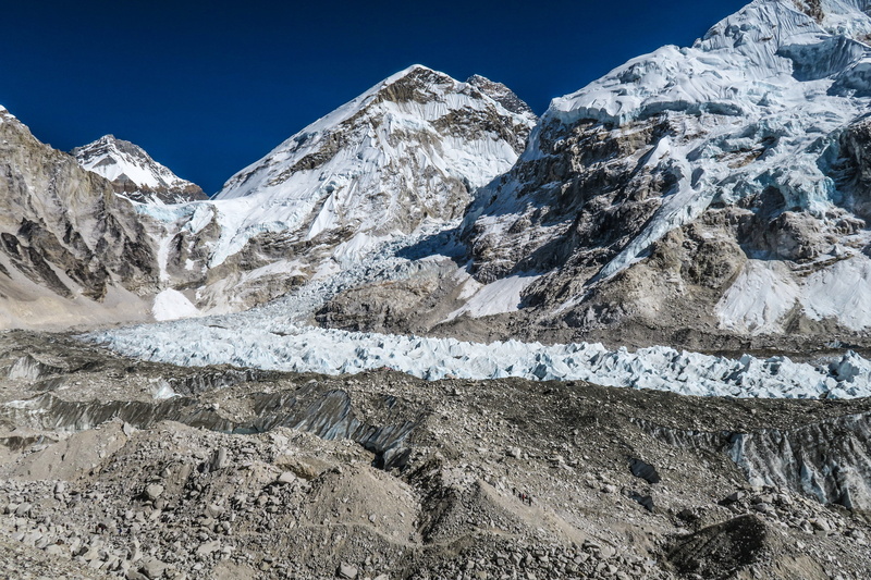mount, beauty in nature, winter, icefall, landscape, snow, clear sky, khumbu, sherpa, snowcapped mountain, mountain range, everest base camp, no people