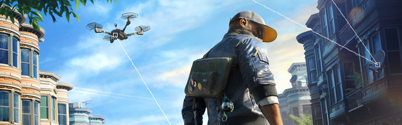 sky, technology, city, 2, day, low angle view, digital, human representation, art and craft, WATCH_DOGS, Games, built structure, architecture, statue, one person