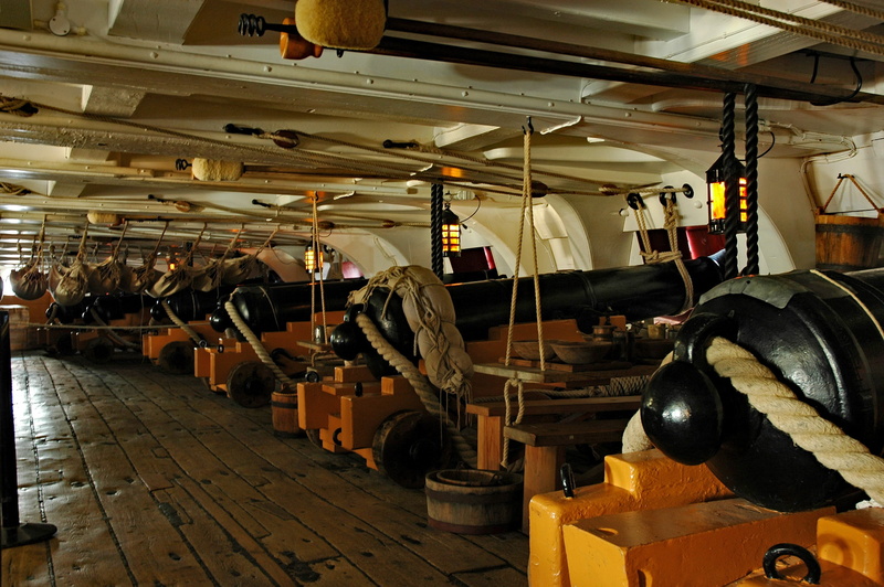 architecture, metal, abundance, portsmouth, public transportation, industry, land vehicle, on the lower gun deck, wood - material, mode of transportation