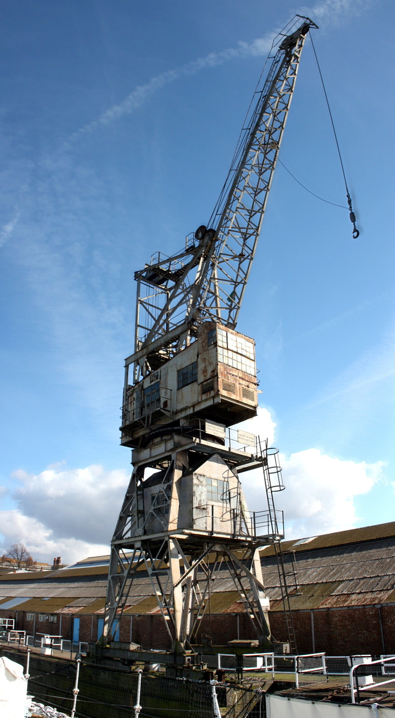 sky, crane - construction machinery, low angle view, construction industry, day, architecture, construction machinery, maritime, jetty, built structure