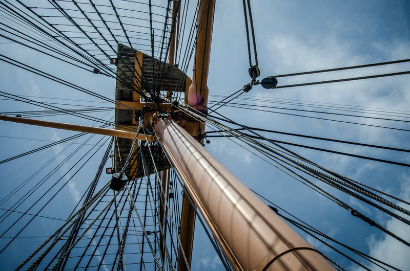 portsmouth, dockyard, transportation, ship, historic dockyard, sailing ship, cable, day, 4K, mast, power supply, nautical vessel, sailboat, connection