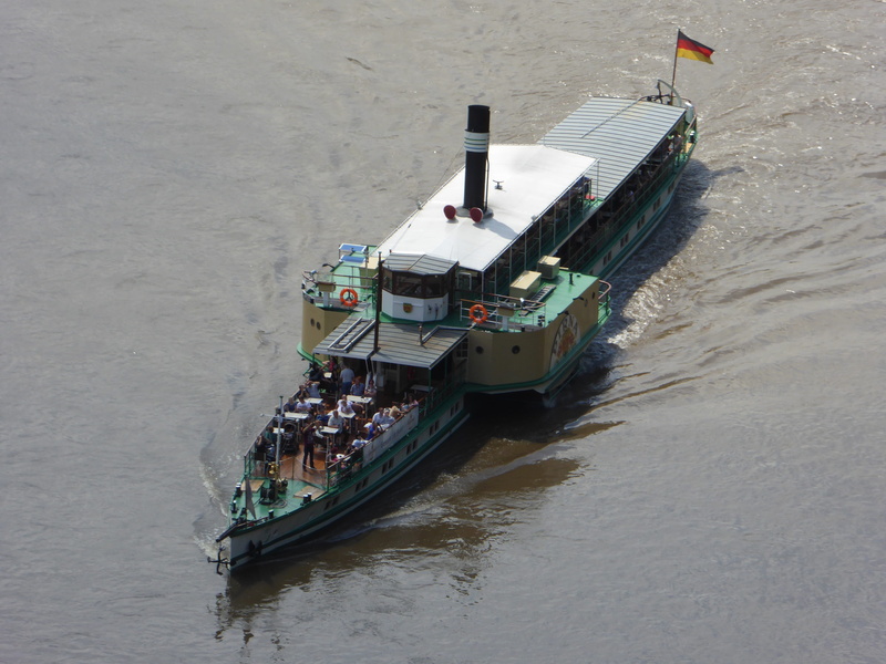 Ship, high angle view, sea, steam navigation, day, transportation, ship, shipping, freight transportation, pd pirna, nature, 4K, flag, outdoors, Pirna