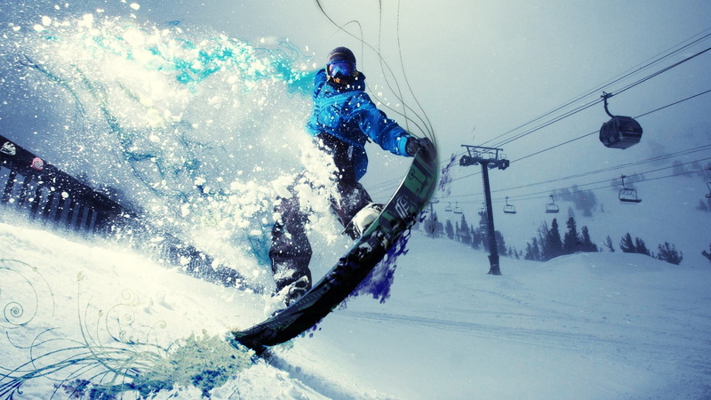 sport , leisure activity, snowboard, cable car, nature, cold temperature, mountain range, outdoors, men, sport, winter sport, snow, day, snowboarding, sports