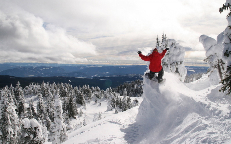 1080P, winter, snowboards, snow