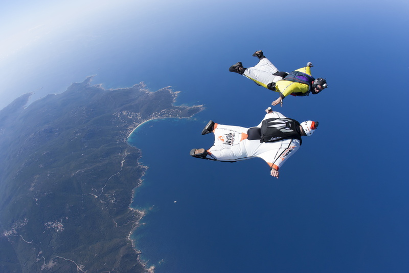 pilots, extreme sports, joy, air vehicle, container, courage, adventure, the sky, day, full length, jumping, freedom, camera, 4K, motion, wingsuit, parachute