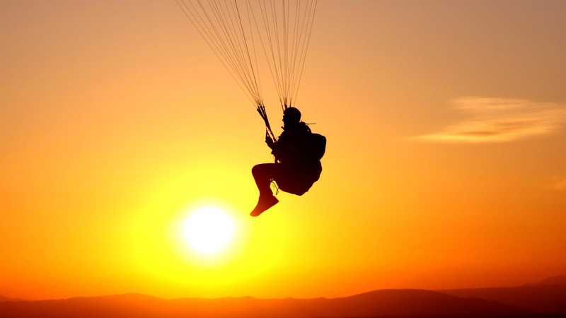 Silhouette, outdoors, adventure, 2K, sport, orange color, lifestyles, leisure activity, nature, Sunset, full length, mid-air, sky, scenics - nature, beauty in nature