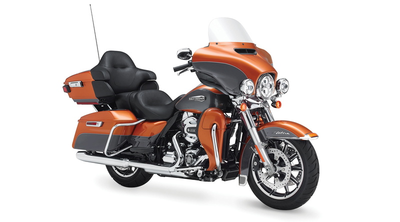 studio shot, glide, ultra, no people, harley, black color, orange color, 4K, land vehicle, red, scooter, motorcycle, electra, cut out, Motorcycles, car