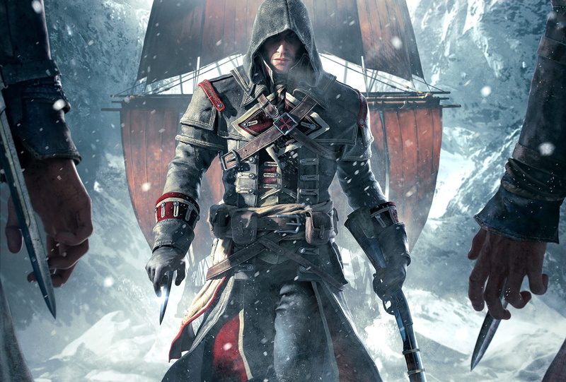 ice, creed, weapons, hood, Shaye Patrick Cormac, murderers, 1080P, sail, snow, kid, White Fir, Assassiss Creed: Rogue, hands, rogue, assassiss, Ubisoft