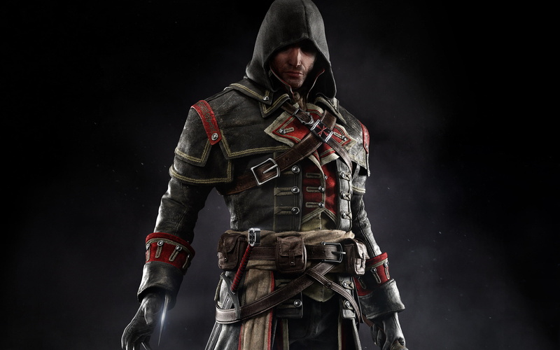 three quarter length, soldiers, suit of armor, assassins, military, portrait, adult, standing, creed, rogue, front view, helmet, killer, protection, gun