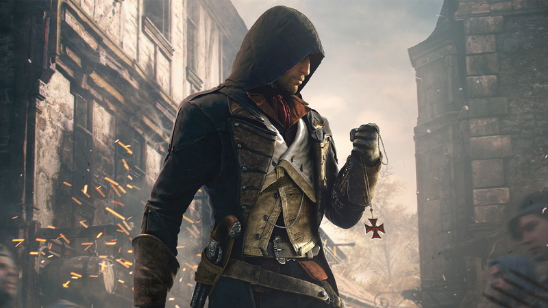 1080P, sign, Windows, Paris, Assassins Creed: Unity, Ubisoft, hood, home, Arno, pistol, killer