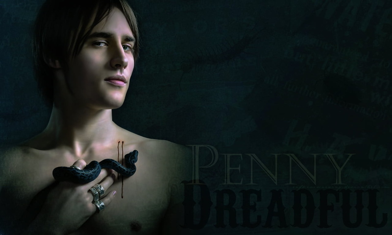 tv series, communication, looking, Reeve Carney, young adult, contemplation, women, dorian gray, beautiful woman, one person, black background, hairstyle