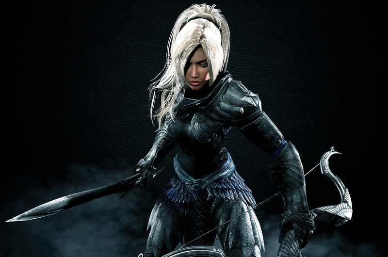 Armor, Sword, Elf, The Elder Scrolls, Bow, Artistic, Skyrim, Fantasy, Woman Warrior, 1080P, The Elder Scrolls V: Skyrim, Woman