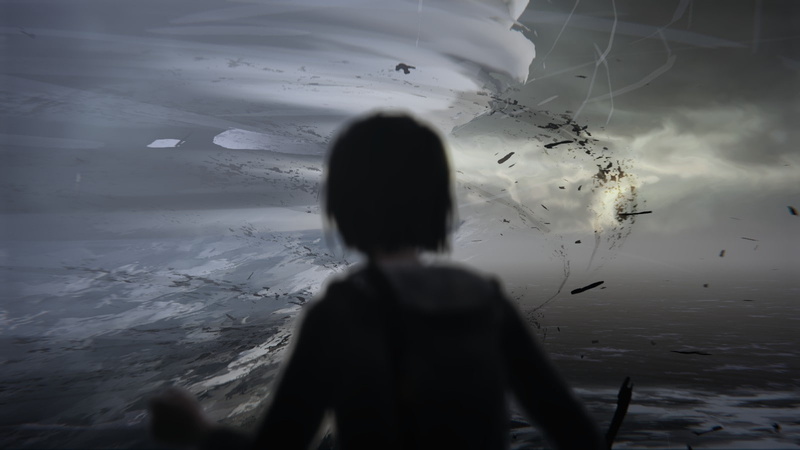 leisure activity, Arcadia Bay, outdoors, rear view, scenics - nature, lifestyles, snow, Life Is Strange, nature, real people, men, storm, winter, standing