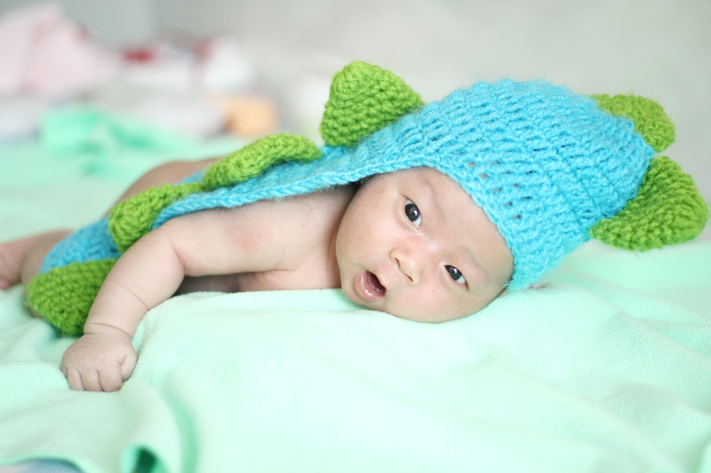 adorable, infant, knit, lying down, innocent, 5K, close-up, sweet, portrait, head, newborn, hat, selective, offspring, baby, photography, children only