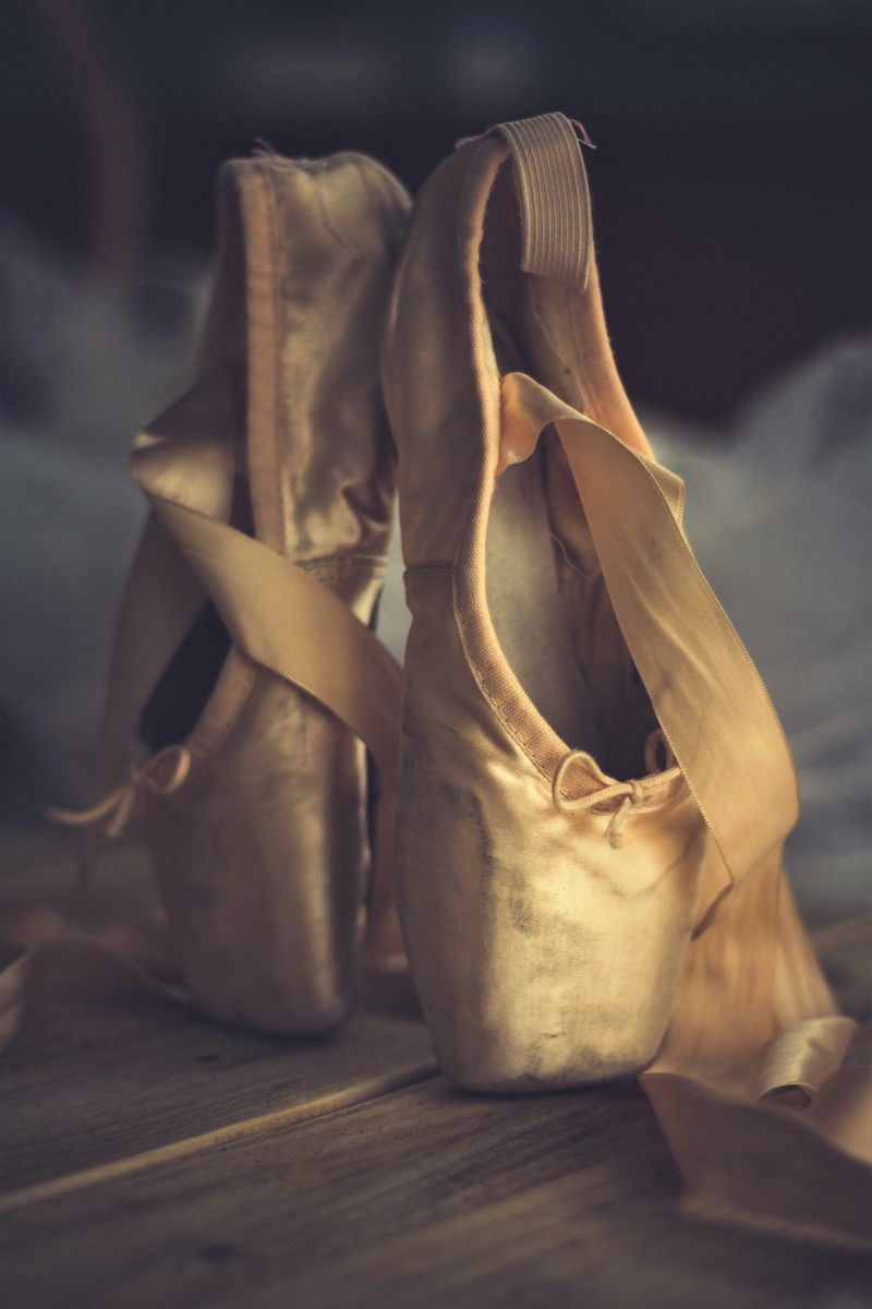 shoes, beauty, dancer, indoors, ballet, arts culture and entertainment, skill, no people, pair, close-up, dance studio, dance, selective focus, day, slipper