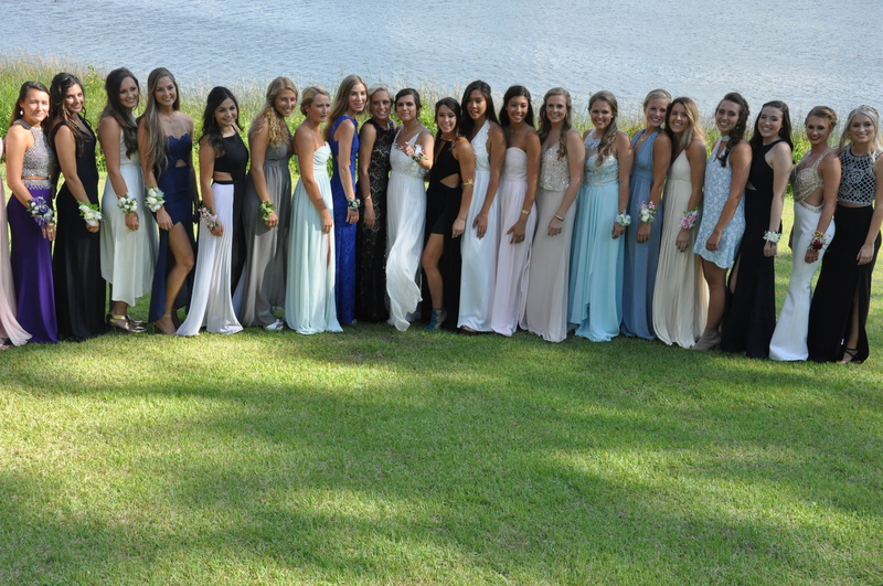 gathered, girls, nature, prom, day, photography, standing, outdoors, in a row, 4K, young adult, dress, high school, wearing, togetherness, people, group
