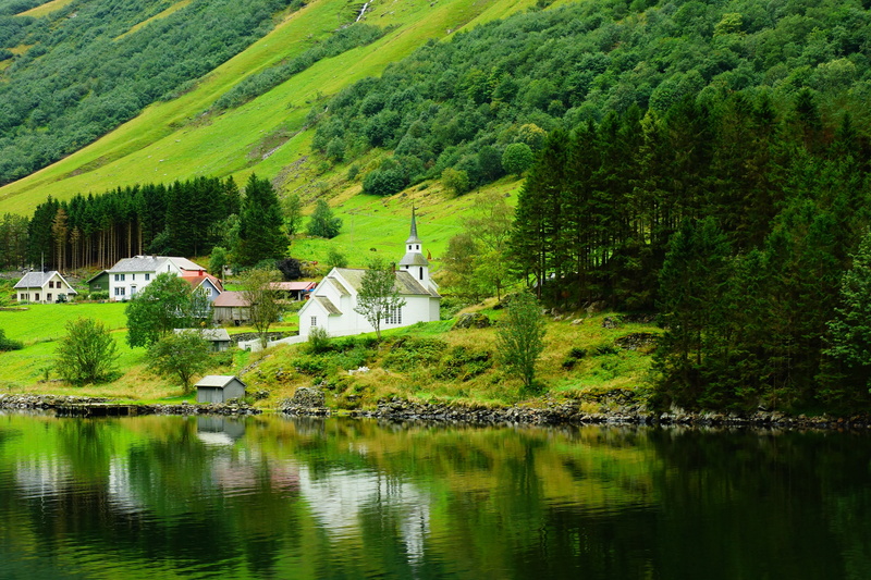 songne, nordic, no people, concrete, waterfront, nature, white, land, water, scenics - nature, outdoors, norway, lake, rural Scene, building exterior, river