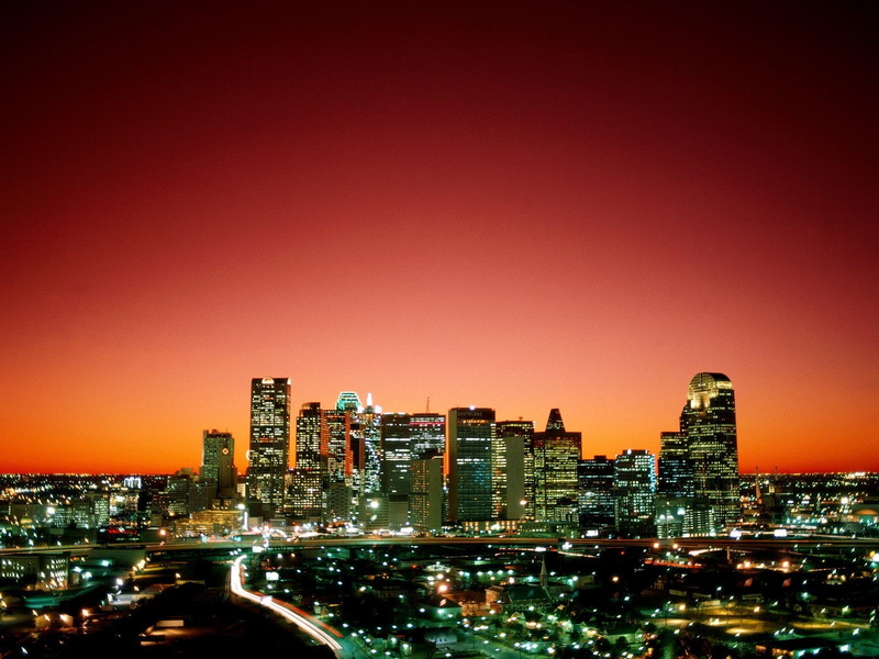 skyscraper, city lights, cityscape, city, 720P, Dallas