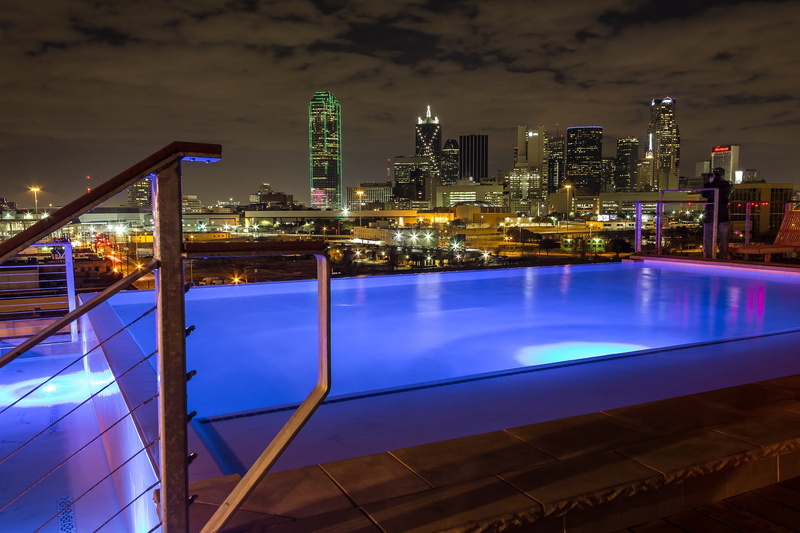 cityscape, city lights, Dallas, city, 1080P, swimming pool