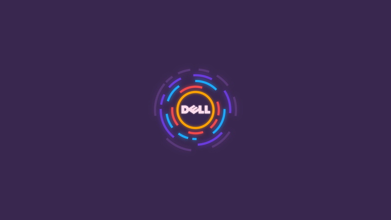 minimalism, purple, 2K, Dell