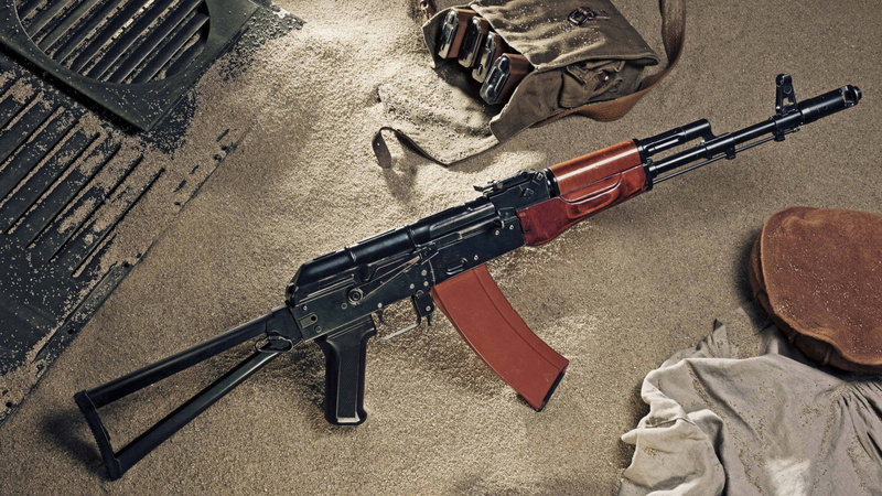 ammunition, 4K, sand, AK-74, Russia, Kalashnikov, assault rifle, AK-47, USSR