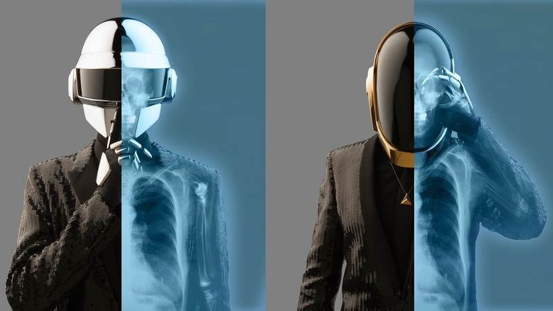 x-rays, Daft Punk, suits, 1080P, helmet