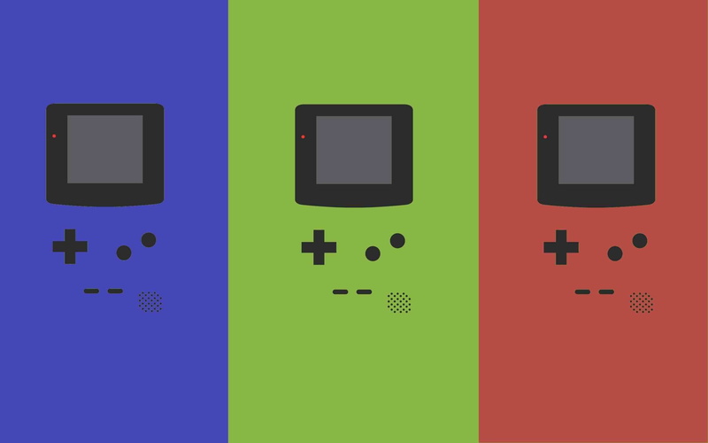 multi colored, technology, indoors, computer equipment, GameBoy, wall - building feature, wireless technology, screen, electrical equipment, computer monitor