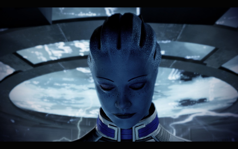 focus on foreground, water, front view, headshot, art and craft, Liara TSoni, close-up, human face, nature, sculpture, Mass Effect, portrait, indoors, human representation