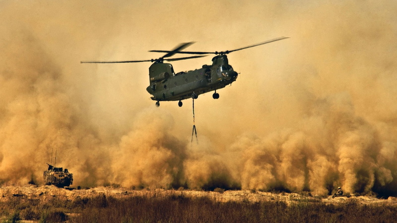 Boeing CH-47 Chinook, Military Helicopters, 1080P