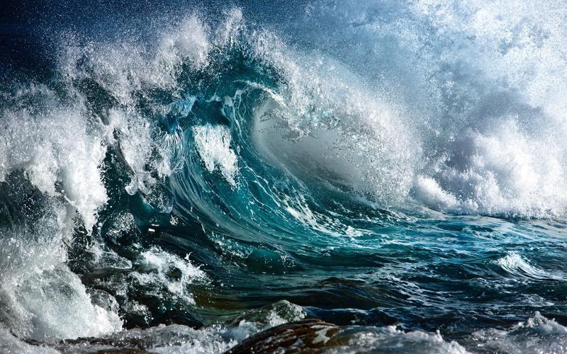 Sea, Waves, Eve, 1080P, Rain, Heavy