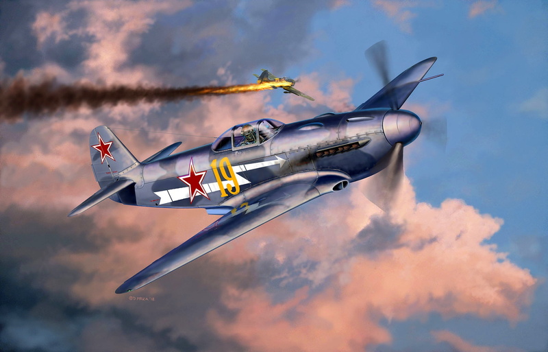The Yak-3, 1x20 mm cannon ShVAK, Soviet fighter, 2x12.7-mm machine gun UBS, during the Second World war, THE RED ARMY AIR FORCE, 1080P