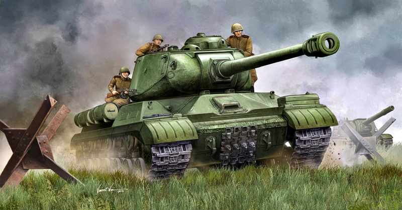 USSR, Tank, Soldiers, Heavy, The Soviet Army, THE IS-2M, 1080P, Figure, Anti-hedgehog