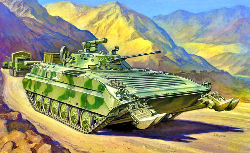 Serpentine, Afghanistan, The Soviet Army, KamAZ, 1080P, BMP-2D, Mountains, Afghan war