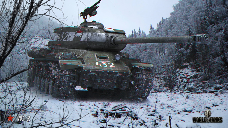 infantry, legendary, cold temperature, outdoors, day, the way, heavy, trees, armored Tank, aggression, The is-2, land, 1080P, military, bare tree, Soviet