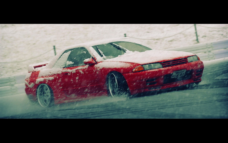 art, drifting, nissan skyline r32, nissan, hd, r, 1080P, cars, skyline, drifting cars, snow, Blizzard