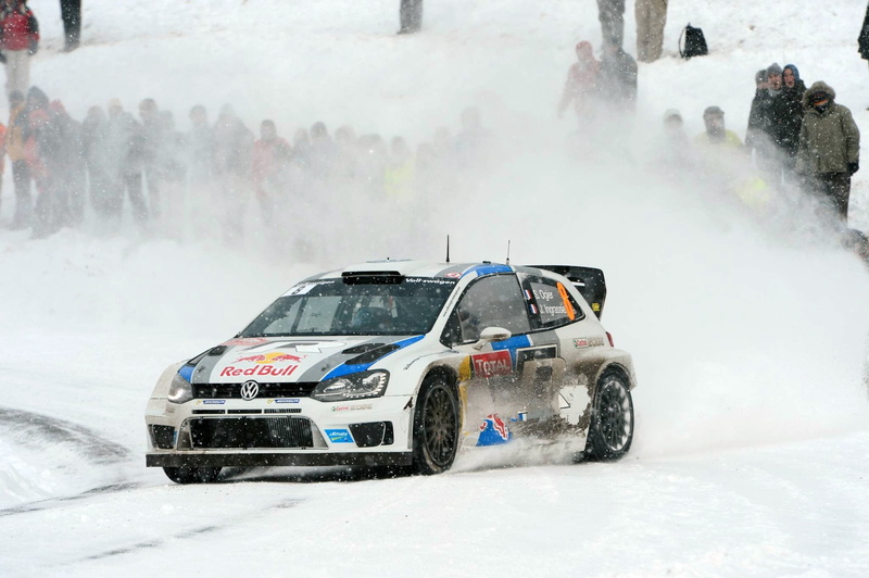 competition, Rally, White, mode of transportation, Sebastien Ogier, Machine, Julien Ingrassia, Sport, day, Winter, Red Bull, cold temperature, blue, white color