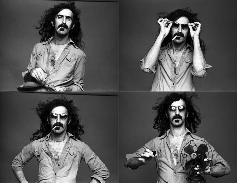 music, monochrome, gray, collage, singer, smoking, sunglasses, Frank Zappa, 480P