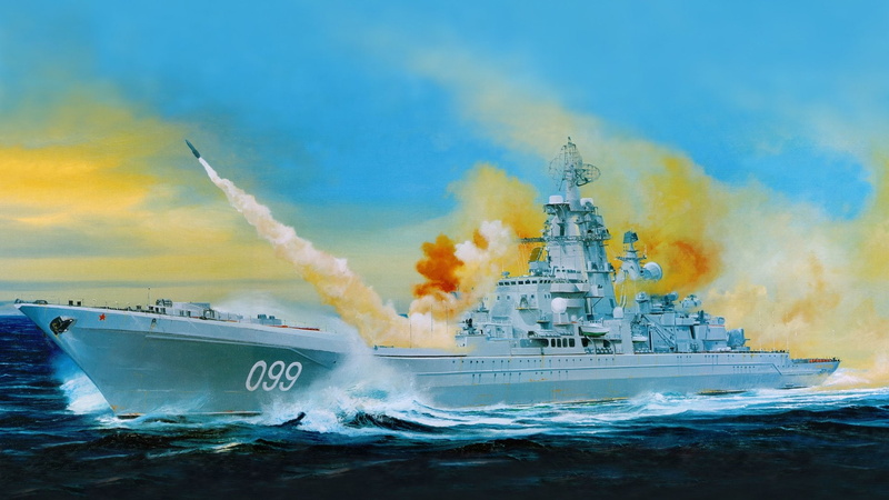 Russian Battlecruiser Pyotr Velikiy, Warship, 1080P, Warships, Battlecruiser