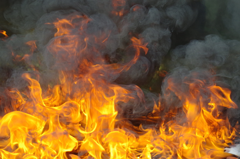 smoke - physical structure, inferno, fire - natural phenomenon, exploding, yellow, burning, sign, heat - temperature, Fireman, 4K, flame, motion, to walk