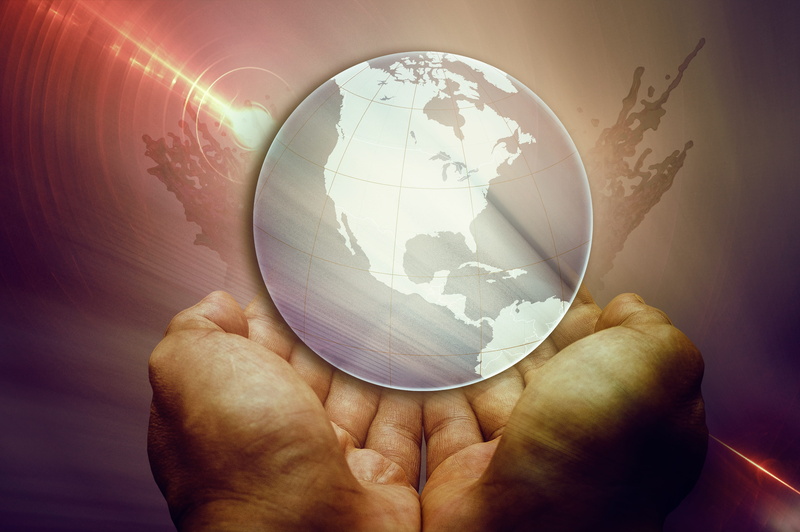 climate protection, hands, analysis, business, keep, global, finger, earth, studio shot, environment, global business, globe - man made object, one person